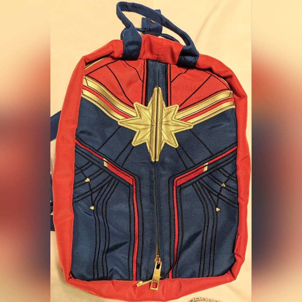 Disney Marvel Captain Marvel Themed Reversible Mini Backpack/Lunch Bag